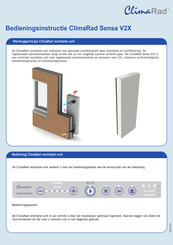 ClimaRad Sensa V2X Bedieningsinstructies