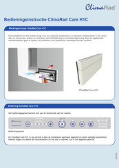 ClimaRad Care H1C Bedieningsinstructies