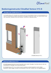 ClimaRad Ventura V1C-S Bedieningsinstructies