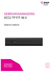 FiT 500016 Gebruiksaanwijzing