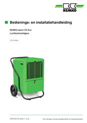 REMKO LTE 120 Eco Bedienings- En Installatiehandleiding