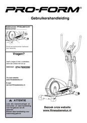 Pro-Form PFIVEL29815.0 Gebruikershandleiding