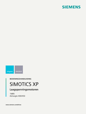 Siemens SIMOTICS XP Series Bedieningshandleiding