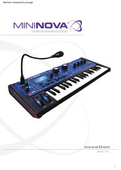 Novation MININOVA Gebruikershandleiding