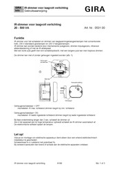 Gira 0531 00 Gebruiksaanwijzing