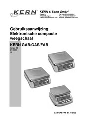 KERN and SOHN FAB Series Gebruiksaanwijzing