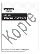 Lifetime 60005 Gebruikershandleiding