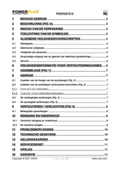 Powerplus POWXG7516 Gebruiksaanwijzing