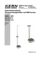 KERN MPE Series Gebruiksaanwijzing