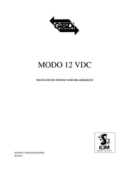 GiBiDi MODO 12 VDC Instructiehandleiding