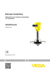 Vega VEGAPULS 63 Beknopte Handleiding