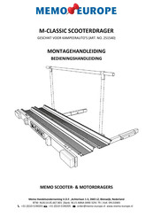 Memo Europe M-Classic 251540 Bedienings- En Montagehandleiding