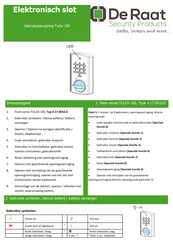 De Raat Tulox 100 Gebruiksaanwijzing