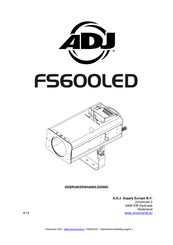 ADJ FS600LED Gebruikershandleiding