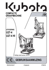 Kubota U27-4 Gebruiksaanwijzing