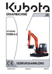 Kubota KX080-4a Gebruiksaanwijzing