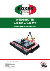 BOXER AGRI WB 185 Gebruikershandleiding