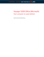 Plantronics poly Voyager 5200 Office Gebruikershandleiding