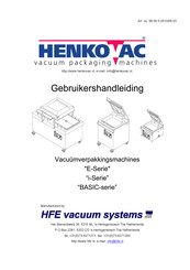 HFE vacuum systems Henkovac 200i Gebruikershandleiding