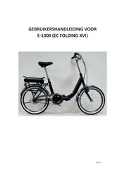 TXED BIKE E-1000 Gebruikershandleiding