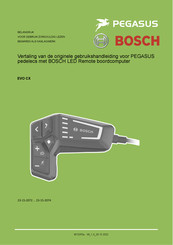 Bosch Pegasus EVO CX Gebruikshandleiding