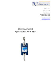 PCE Instruments HS N Series Gebruiksaanwijzing