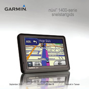 Garmin nuvi 1400 Series Snelstartgids