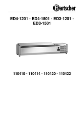 Bartscher ED3-1201 Gebruiksaanwijzing