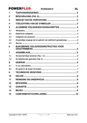 Powerplus POWEG6015 Handleiding