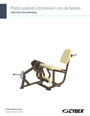 CYBEX Plate Loaded Uitstrekken van de benen Gebruikershandleiding