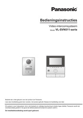 Panasonic VL-SVN511 Series Bedieningsinstructies