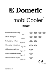 Dometic mobiCooler RC1500 Gebruiksaanwijzing