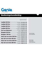 Terex Genie Mengbak 250 liter Bedieningshandleiding