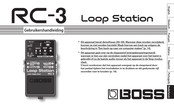 Boss RC-3 Loop Station Gebruikershandleiding