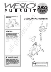 Weslo WLEVEX2715.0 Gebruiksaanwijzing