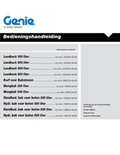 Terex Genie Laadbak 500 liter Bedieningshandleiding