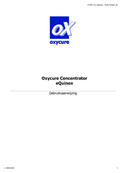 oxycure eQuinox Gebruiksaanwijzing