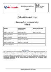 Air Liquide SGA2 SA 300-50-100 Gebruiksaanwijzing