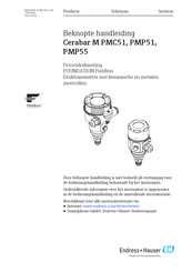 Endress+Hauser Cerabar M PMP55 Beknopte Handleiding