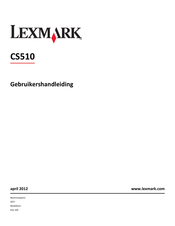 Lexmark CS510 Gebruikershandleiding