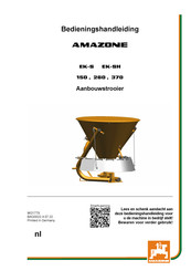 Amazone EK-SH 370 Bedieningshandleiding