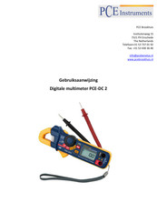 PCE Instruments DC 2 Gebruiksaanwijzing