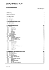 Security House GALAXY 16 Installateurs Handleiding