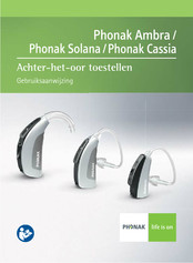 Phonak Solana Gebruiksaanwijzing