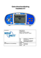 Nieaf-Smitt Instaltest AT Gebruikershandleiding