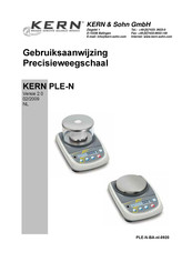 KERN and SOHN PLE-N Series Gebruiksaanwijzing