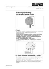 Jung 20 FP Bedieningshandleiding