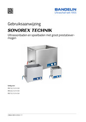 Bandelin SONOREX TECHNIK RM 75.2 UH Gebruiksaanwijzing