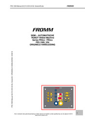 Fromm FR3.1509 Handleiding