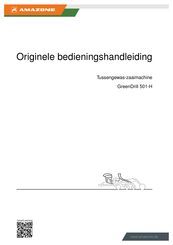 Amazone GreenDrill 501-H Bedieningshandleiding